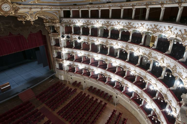 Piacenza, Teatro Municipale, particolare della sala teatrale (foto Andrea Scardova, IBC) 2016
